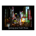 korea lights postcard