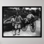Korean Aristocrat Rickshaw 1910 Poster