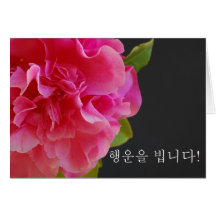 Korean birthday day camellia card