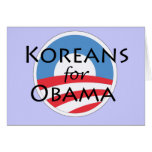 Koreans for Obama Greeting Card