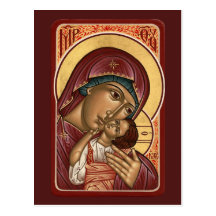 Korsun Mother of God Prayer Card Postcards