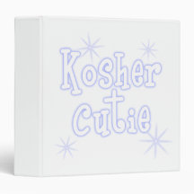 kosher cutie blue 3 ring binder