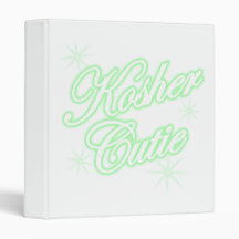 kosher cutie green 3 ring binder