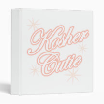 kosher cutie peach 3 ring binder