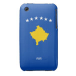 Kosovo six drapeaux d'étoiles sur le bleu coque iPhone 3