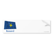 Kosovo Waving Flag with Name in Albanian
