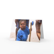 Kotokro Girl with toy Greeting Card