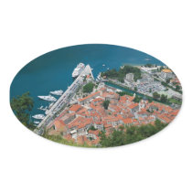 Kotor in Montenegro Oval Sticker
