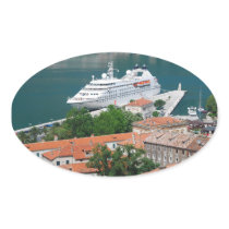 Kotor in Montenegro Oval Sticker