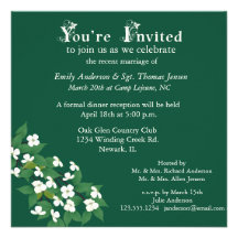 Kousa Dogwood Wedding Reception Invitation