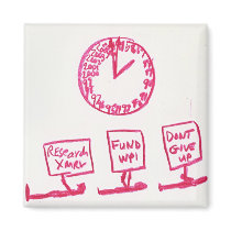 kp-clock square magnet