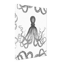 Kraken - poulpe géant noir/Cthulu Toile Tendue