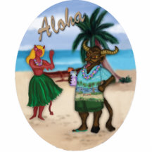 Krampus Takes a Vacation Orrnament Photo Cutout