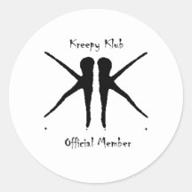 Kreepy Klub Round Sticker