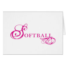 Kresday Flare Softball Greeting Cards