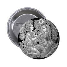 Krishna and Radha Pin