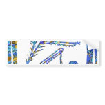 Krishna - Flute, Peacock Feather n Buttermilk bumper stickers