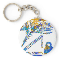 Krishna - Flute, Peacock Feather n Buttermilk Keychains