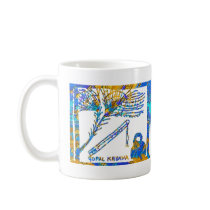 Krishna - Flute, Peacock Feather n Buttermilk Coffee Mugs