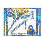 Krishna - Flute, Peacock Feather n Buttermilk postcards