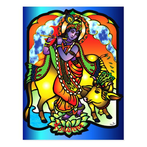 Krishna Postcard