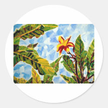 Kristin's Hawaii Art Round Sticker