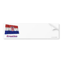 Kroatien Fliegende Flagge mit Namen