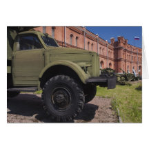 Kronverksky Island, Artillery Museum, truck Greeting Card