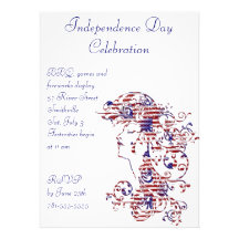 KRW American Beauty 4th of July Invitation