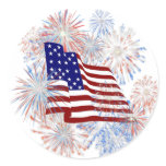 KRW American Flag Fireworks Patriotic stickers