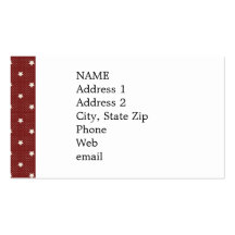 KRW Americana Red Stars Custom Business Cards