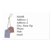 KRW Americana Tags Custom Business Cards
