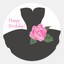 KRW Ballerina Rose Happy Birthday Sticker