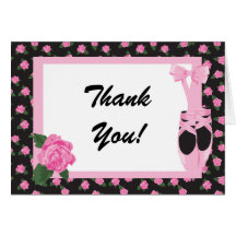 KRW Ballerina Rose Thank You Note Card