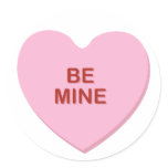 KRW Be Mine Valentine Candy Heart Sticker
