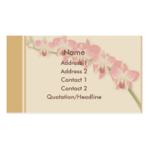 KRW Beautiful Orchids Custom Business Card