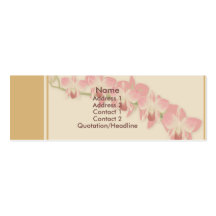 KRW Beautiful Orchids Custom Profile Card Business Cards