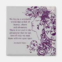 KRW Beauty Flourishes Quote Magnet