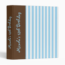 KRW Blue and Brown Polka Dot Keepsake Album ** Binder