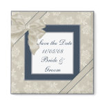KRW Blue and White Custom Save the Date Wedding magnets
