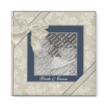 KRW Blue and White Custom Wedding Photo magnets