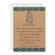 KRW Border Dreamcatcher Custom Wedding Invitation