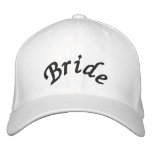 KRW Bride Script Black and White embroidered hats