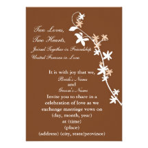 KRW Chocolate Custom Wedding Invitation