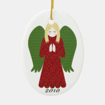 KRW Christmas Angel Dated 2010 Ornament