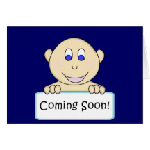 KRW Coming Soon Boy Baby Shower Invitation Cards