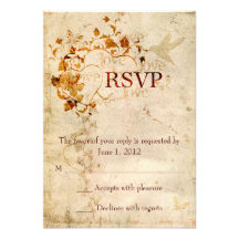 KRW Corinthians Love is: Wedding RSVP Ecru Personalized Announcement