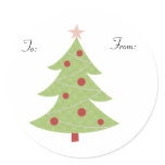 KRW Country Xmas Tree To and From Stick on Tags stickers