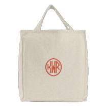KRW Custom Circle Monogram in Orange