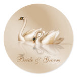 KRW Custom Graceful Swans Wedding stickers